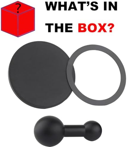 Magnetic Phone Holder for RAM Mounts – Magsafe-Compatible 1″ Ball Mount Adapter for Rugged Reliability and Hands-Free Navigation – Durable Aluminum Alloy Design for Enhanced Stability and Versatility