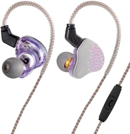 Kinboofi KBEAR Rosefinch Aqua Green Wired In-Ear Headphones – High-Performance Noise-Canceling Earbuds with Aviation-Grade Zinc Alloy Construction and Detachable Cable for Custom Audio – Perfect for Singers and Audiophiles Seeking Unmatched Sound Clarity and Comfort