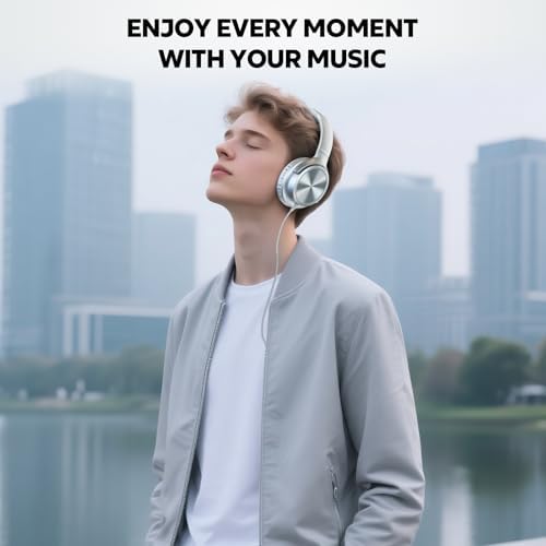 Transform Your Audio Journey with Cowyawn’s Premium USB Type-C Over-Ear Headphones – Stunning Rose Finish, Superior HD Stereo Sound, and Integrated Microphone for Effortless Communication – Ideal for Chromebook, Laptop, and i Phone Users Seeking Optimal Comfort with Portable, Foldable Design