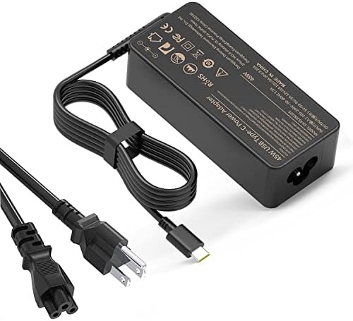 High-Speed 45 W USB-C Laptop Charger for HP Chromebook Series – Universal Compatibility with Fast Charging for Elite X2 & Spectre x360 – Safe, Reliable Power Adapter with 12-Month Warranty and Support