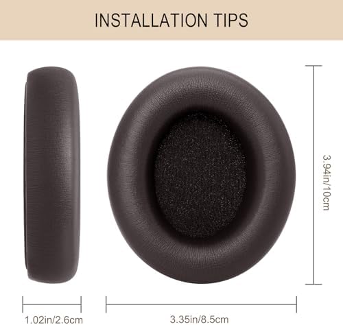 Revolutionize Your Listening with GVOEARS Navy Blue Ear Pads – Premium Protein Leather Replacement Cushions for Beats Studio Pro Wireless Headphones, Unmatched Comfort & Acoustic Excellence, Secure Adhesive for Long-Lasting Fit