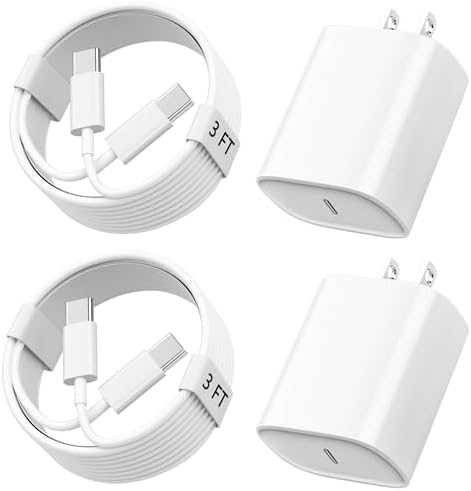 Ultimate 10 FT USB-C Fast Charging Kit for i Phone 16 and 15 – 20 W Power Adapter & Extra Long Cord for Rapid Charging of i Pads and Android Devices – Enhanced Compatibility and Durability for Everyday Use