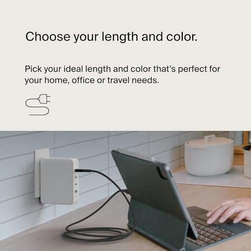Belkin 6.6 ft USB C to USB C Charging Cable – 240 W Type-C Fast Charger for i Phone 16, Galaxy S25, Pixel 9, Mac Book, i Pad Pro, Chromebook, and Switch Steam Deck – Durable, High-Speed Connection for Enhanced Device Performance – Sleek Black Finish