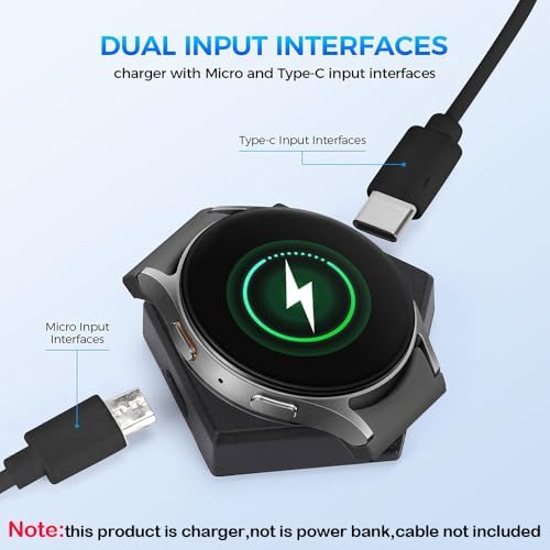 Ultra-Portable Keychain Charger for Samsung Galaxy Watch – Fast and Durable Charging Solution for Galaxy Watch Series 3 to Ultra – Essential Travel Companion for Active Smartwatch Users – Effortless Charging Anytime, Anywhere