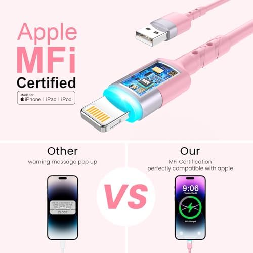 Opluz Coiled Lightning Cable 2 Pack – 3 FT MFi Certified i Phone Charger for Fast Charging in Cars, Ideal Short USB to Lightning Cable for Seamless Car Play Experience, Stylish Black Design for Enhanced Interior Compatibility and Clutter-Free Convenience