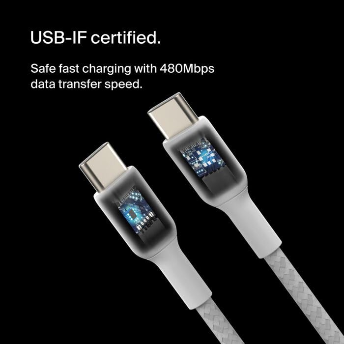 Premium Woven USB-C Charge Cable 3-Pack – Fast 65 W Charging for i Phone 16, Samsung S25 & Android Devices – Durable, Portable & Universal Compatibility Enhancing Efficiency and Performance