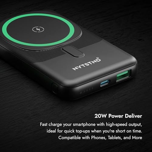 Ultra-Fast Magnetic Power Bank 10000 m Ah – Sleek Portable Charger for Smartphones with Enhanced Compatibility, Quick Charge Technology, and Adjustable Viewing Angle – Perfect for Travelers and Professionals