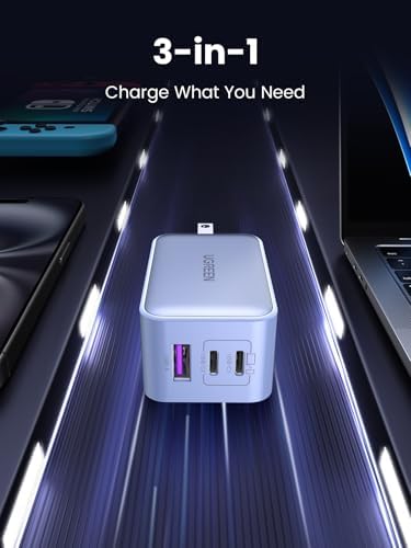 UGREEN 65 W Ga N USB-C Charger Block – Genshin Impact Limited Edition | Triple-Port Fast Charging Adapter for Mac Book Pro, Dell XPS, i Phone 15/16, i Pad Pro, Galaxy S25 | Compact Power Hub for Gamers and Professionals