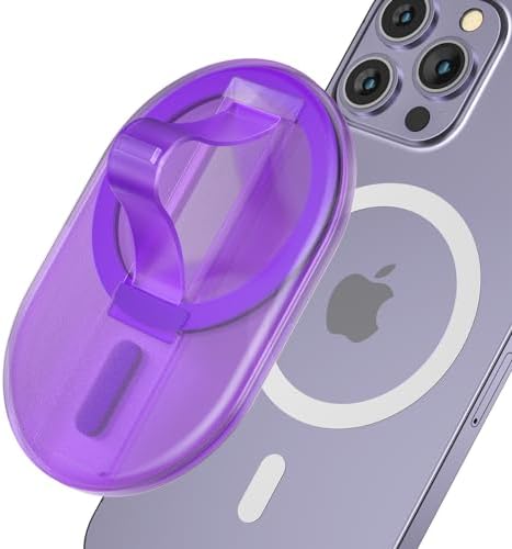 AUROX Mag Safe Phone Grip with Kickstand & Finger Loop – Premium Magnetic Holder for i Phone 12-16 Series in Sleek White – Unmatched Stability & Hands-Free Viewing for Ultimate User Convenience