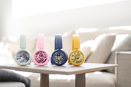 Kid-Safe Bluetooth Headphones in Vibrant Green – Buddy Phones POP for Young Listeners with Volume Limiting & Built-In Microphone – Portable & Foldable Design for Ultimate Comfort in Online Learning, Gaming, and Music Enjoyment – Compatible with i Phone, i Pad, Tablets, and PCs