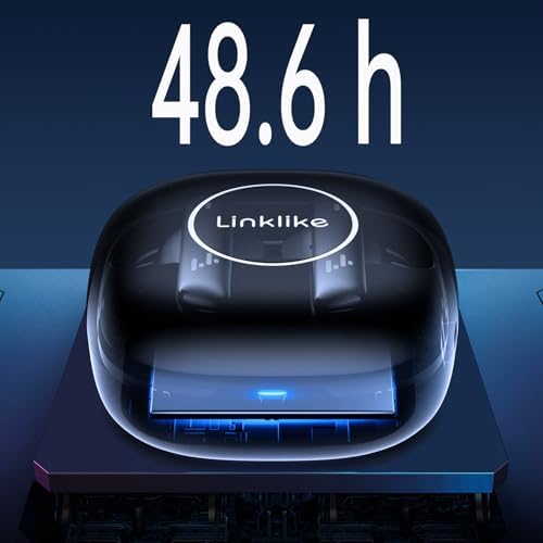 Linklike Premium Noise Cancelling Earbuds with Advanced 3-Mode Smart ANC – Unmatched Hi-Fi Sound with Deep Bass, 48.6 Hours of Playtime, Ergonomic Comfort for All-Day Wear, AI-Enhanced Call Clarity, Bluetooth 5.3 for Flawless Connectivity & Touch Controls – Ideal Solution for Audiophiles and Professionals