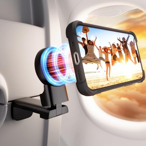 2 Pack Klearlook Universal Airplane Phone Holder – 360° Rotating Airplane Phone Mount for Travel, Desk & Flight Use | Handsfree Adjustable Phone Stand | Travel Essentials Accessories – Enhanced Compatibility and Speed
