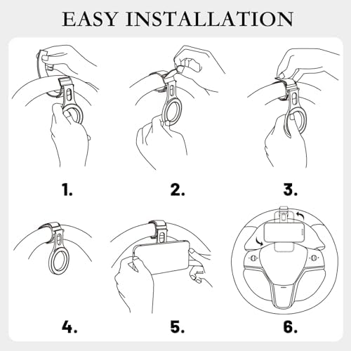 Premium Magnetic Phone Holder for Tesla – Effortless Steering Wheel Mount Compatible with Mag Safe & Universal Devices – Enhanced Stability with Magnetic Ring – Ideal for Safe Driving Navigation & Hands-Free Calls – Perfect for i Phone, Samsung & All Smartphones – Essential Tesla Accessory for Modern Drivers