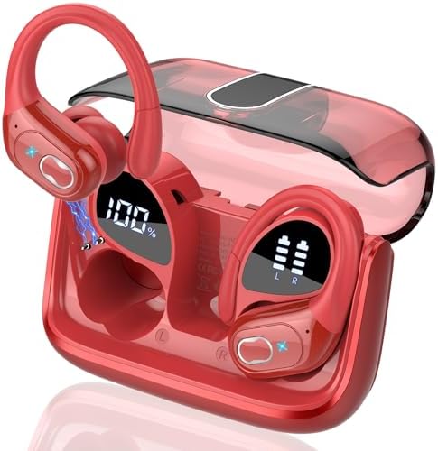 Ultimate Bluetooth 5.4 Wireless Earbuds with 75-Hour Playtime – Ergonomic Deep Bass Sport Headphones with IPX7 Waterproof Rating for Active Lifestyles, Advanced ENC Noise Cancelling Mic for Superior Call Clarity – Ideal for Fitness and Outdoor Activities