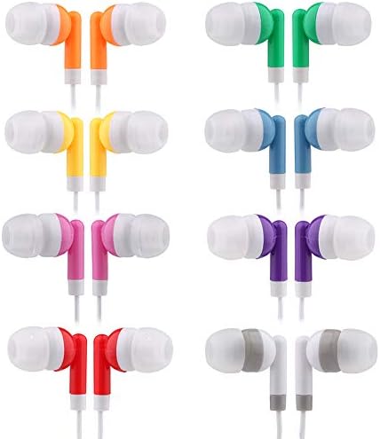 Colorful Kids Bulk Earbud Headphones – 50 Pack Individually Bagged Disposable Earphones for Schools, Libraries & Group Activities – Lightweight, Durable & Compatible with Most Devices for Ultimate Listening Experience