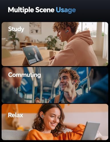 Elevate Your Audio Experience with High-Performance Wireless Bluetooth Earbuds: Immerse in 13 mm Hi-Fi Deep Bass Sound, 30-Hour Playtime, and Touchscreen Controls – IPX5 Water-Resistant for Active Lifestyles, Featuring USB-C Fast Charging and Built-in Mic for Crystal-Clear Calls – Perfect Gift for Teens and Adults in Stylish Black Finish. Experience Unmatched Comfort and Versatility for Gym Sessions, Daily Commutes, and Relaxation. Enjoy Seamless Connectivity with 5.4 TWS Technology for a Superior Listening Journey.