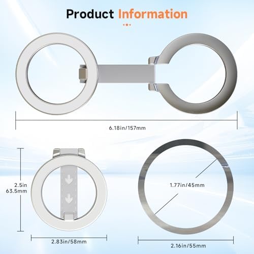 Transform Your Mobile Experience with the Innovative 360° Magnetic Phone Grip for Mag Safe – Tailored for i Phone 16 Pro Max, 15, 14, 13, and 12 Series – Advanced Silicone Finger Strap for Superior Drop Protection – Effortless Wireless Charging Compatibility – Sleek Aesthetic Enhances Device Style and Functionality – Experience Ultimate Versatility for Texting, Video Calls, and Streaming – Crafted from Premium Quality Materials for Long-Lasting Durability and Comfort – Upgrade Your i Phone Accessories and Elevate Daily Interactions!