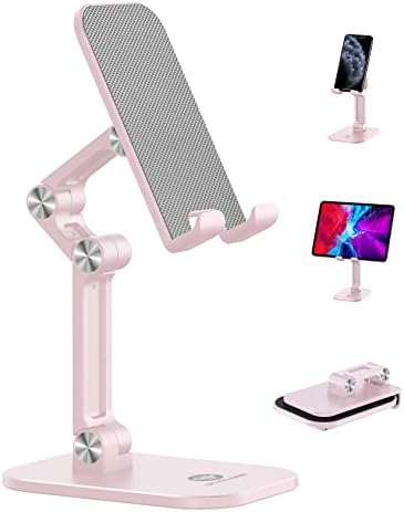 Transform Your Workspace with the OCYCLONE Adjustable Phone Stand & Cable Organizer Set – Versatile Foldable Holder for 4.7″ to 13″ Devices, Personalized Viewing Heights, and Effortless Portability for Home and Office Efficiency