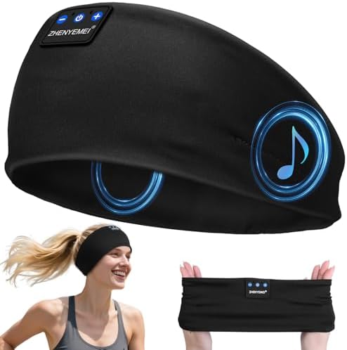 Revolutionary Bluetooth 5.4 Wireless Sleep Headband Headphones – Premium HD Stereo Sound for Yoga, Jogging, and Travel – Ideal Solution for Insomnia Relief and Mindful Meditation – Stylish Black Design with Superior Comfort and Versatile Compatibility