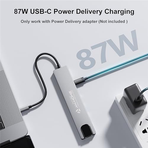 Ultimate 3-in-1 USB-C Hub HDMI Adapter for Mac Book Pro & Air – 100 W Power Delivery, High-Speed Data Transfer & Portable Design for Effortless Connectivity and Enhanced Productivity