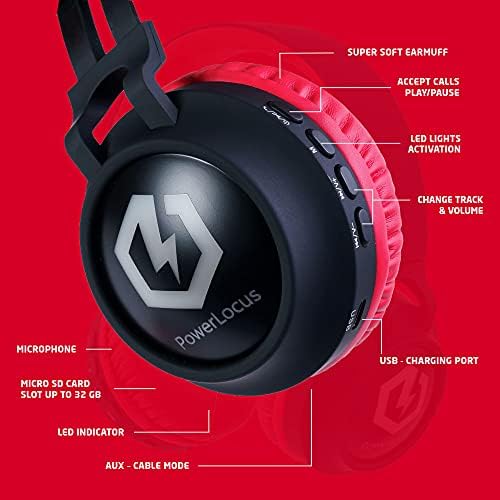 Kid-Friendly Bluetooth Headphones with LED Lights – Safe 85 d B Volume Limit for Young Ears, Foldable Design for Travel Ease, Micro SD Card Playback, Integrated Mic for Calls – Perfect Wireless Audio for Kids’ Adventures and Learning