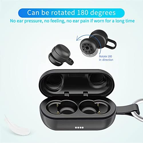 GARAS Premium Wireless Bluetooth 5.3 Earbuds – Exceptional Hi-Fi Stereo Sound with Advanced Noise Cancellation, 180° Adjustable Design for Ultimate Comfort, 38-Hour Long Battery Life, and Waterproof Features for Active Lifestyles – Perfect for Sports and Everyday Use in Sleek Black Finish