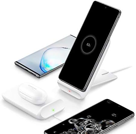 Samsung Wireless Charger Trio – Ultra-Fast Qi Charging Hub for Galaxy & Apple Devices – Streamlined Power Solution for Phones, Buds, and Watches – Elegant White Design for a Tidy Space – Multi-Device Charging Efficiency & Enhanced Compatibility