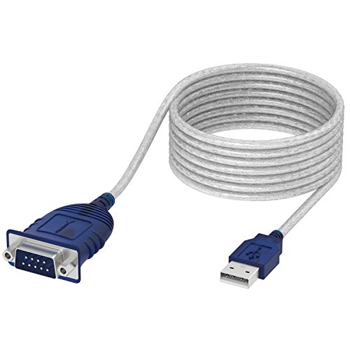 SABRENT USB-C to DB9 Serial RS-232 Adapter Cable (3 FT) – High-Speed Prolific PL2303 Chipset for Seamless POS, Modem, GPS, and Industrial Device Connectivity – Versatile USB 2.0 Solution for Legacy Device Integration with 1 bps to 12 Mbps Baud Rate – Durable, Portable, and Easy to Use