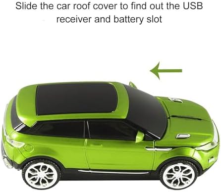 Rev Up Your Productivity with the CHUYI Sports Car Wireless Optical Mouse – Unique 1600 DPI Design for Effortless Navigation and Stylish Office Setup (Green) – Perfect Cordless Accessory for PC, Laptop, and School Use