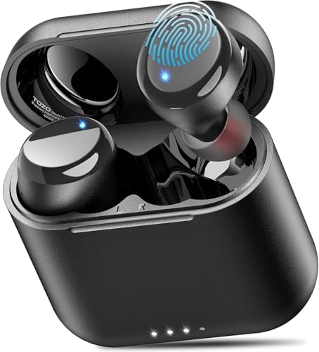 TOZO T6 Bluetooth 5.3 Wireless Earbuds – Immersive Stereo Sound, 50-Hour Playtime, IPX8 Waterproof Design, Customizable EQ via App, Ergonomic Fit – Ideal for Active Lifestyles and Seamless Connectivity