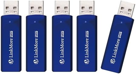 Maximize Your Data Storage with Link More 64 GB EJECT32 USB Flash Drive – 5-Pack High-Speed Retractable Memory Sticks for Effortless File Transfers on PC, Mac, Laptops, Car Audio & Smart TVs – Plug & Play Convenience with Durable Design