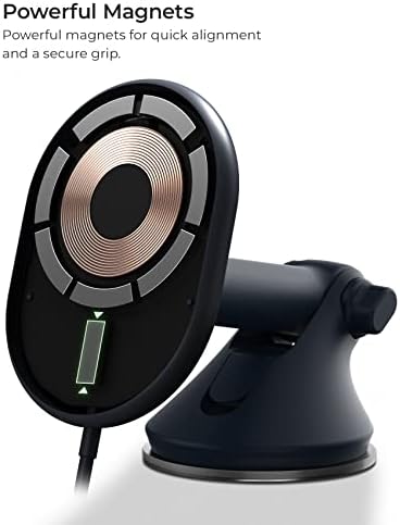 i Ottie Velox Magnetic Wireless Car Mount for Mag Safe i Phones 12-15 Series – Fast Charging, 360-Degree Rotation & Sleek Design for Ultimate Driving Convenience