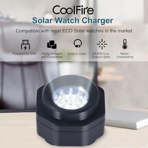 Eco-Friendly Type-C Solar Watch Charger – Sleek Silver Portable Battery Pack for Active Lifestyles – Universal Compatibility & UV-Free Protection for Outdoor Enthusiasts