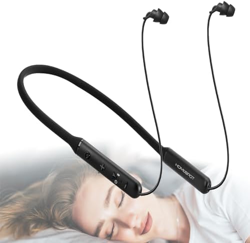 Revolutionary Comfort: Home Spot Wireless Neckband Sleep Buds JY110-S1 – Ergonomically Designed for Side Sleepers with 28-Hour Battery Life, Exceptional Audio Fidelity, and Effortless Device Pairing – Your Go-To Solution for All-Night Listening and Quick Recharging Convenience