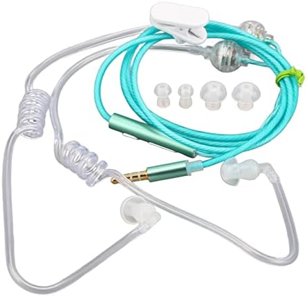 Yunseity Advanced Air Tube Earbuds – Premium Noise Cancelling Anti-Radiation Headphones with Universal 3.5 mm Compatibility for Mobile Devices (Vibrant Green) – Enhance Your Audio Experience While Protecting Your Health with Ergonomic Comfort Design