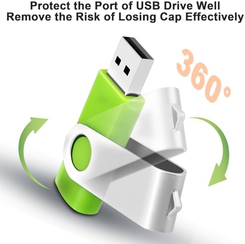 Maximize Your Data Storage with the 10-Pack 8 GB USB Flash Drives – Swivel Design for Easy Access and Enhanced Compatibility, Ideal for Personal and Professional Use, Fast USB 2.0 Transfer Speeds, Perfect for Backups and File Sharing