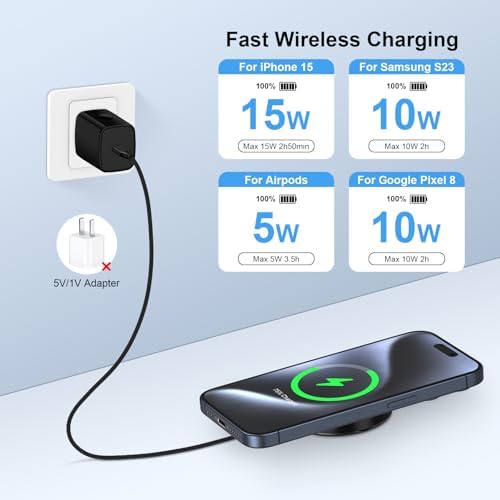 Revolutionary 15 W Magnetic Wireless Charger – Fast Charging with Universal Compatibility & Secure Alignment for Effortless Powering Up