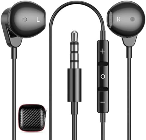 High-Fidelity USB C Headphones for Samsung Galaxy S25 S24 S23 S22 Ultra, i Phone 15 & 16 Pro Max – Premium Wired Type C Earbuds with Built-In Microphone and Volume Control for Crystal-Clear Calls and Immersive Sound Quality – Ideal for Galaxy Z Flip 3, One Plus, and Daily Use