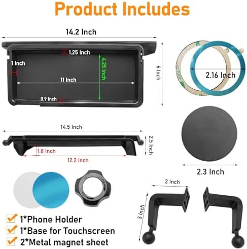 Premium Magnetic Phone Holder for 2023-2024 Chevy Colorado & GMC Canyon – Anti-Shake Navigation Mount for 11.3″ Screens – Effortless Access & Enhanced Safety for Your Drive – Sleek, Durable Design for Modern Vehicles