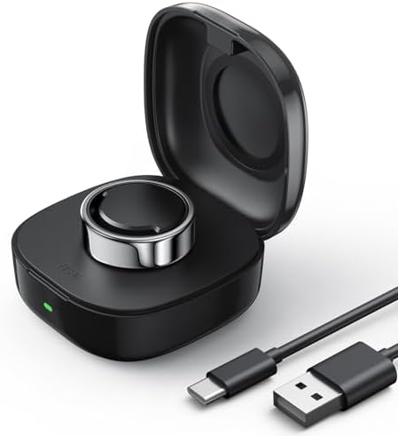 Portable Wireless Charging Case for Oura Ring Gen3 Heritage/Horizon – Fast Charge Dock with Indicator Light, Compact 600 m Ah Battery, Enhanced Safety Features, Travel-Friendly Design, Stylish Storage Bag Included – Ultimate Convenience for Smart Ring Users