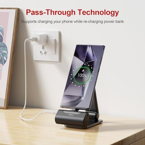 i WALK Compact 4500 m Ah USB-C Power Bank – Ultra-Lightweight Portable Charger for i Phone 16/15, Samsung Galaxy S25/S24/S23, and More – Fast Charging, Versatile Compatibility, Stylish Purple Design for On-the-Go Power Solutions