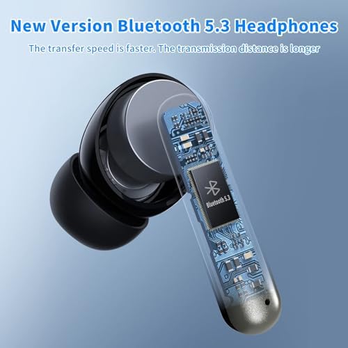 Revolutionize Your Audio Experience with Fommt Bluetooth 5.3 Wireless Earbuds – Cutting-Edge ENC Noise Cancellation, 40-Hour Playtime, Immersive Hi-Fi Stereo Sound, Touch Control Convenience, and IP7 Waterproof Protection for Ultimate Durability – Ideal for Active Lifestyles and Music Enthusiasts.