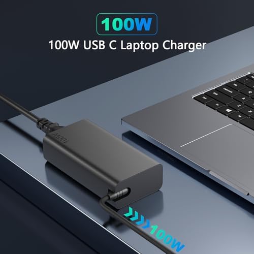 High-Performance 100 W USB-C Laptop Charger – Versatile Fast Charging Solution for Lenovo, Dell, HP, ASUS, Mac Book & More – PD 3.0 Technology for 45 W to 100 W Devices – Multi-Voltage Output (5 V-20 V) – Perfect for Gamers and Professionals Seeking Speed and Durability – Includes 30-Day Money-Back Guarantee and One-Year Defect Replacement – Your Essential Power Adapter for Modern Laptops