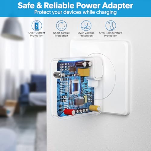 Ultra-Fast 118 W USB-C Power Adapter for Mac Book Pro & Air – High-Efficiency Charger Compatible with M1, M2, M3, M4 Models, i Pad Pro, and All USB-C Devices – Compact, Safe, and Portable 6.6 ft Charging Cable Included