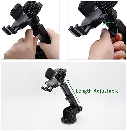 LYCARESUN Crystal Rhinestone Car Phone Mount Holder – Elegant Dashboard & Windshield Stand for Women, Universal Compatibility for Most Smartphones, Stunning Bling Car Accessory, Adjustable Viewing Angles for Hands-Free Navigation, Durable & Easy to Clean