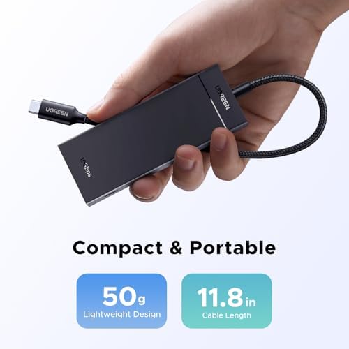 Maximize Your Device Potential with UGREEN 100 W 10 Gbps 5-in-1 USB-C Hub: Effortless Connectivity for Mac Book, i Pad Pro & More – High-Speed Data Transfer, Powerful Laptop Charging & Travel-Friendly Design