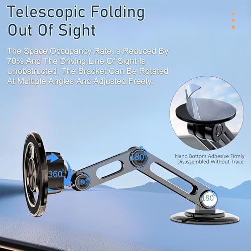Revolutionary 360° PRO Magnetic Suction Phone Holder for Car – Ultra-Strong Magnet Dashboard Mount for All Smartphones – Compact Alloy Design for Hands-Free Safety and Seamless Navigation – Effortless Installation in Sleek Black Finish – Perfect for Enhanced Road Connectivity and Optimal Viewing Angles