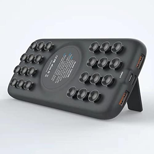 10000 m Ah Wireless Power Bank with 15 W Fast Charging, Anti-Slip Suction Cups, and Kickstand – Universal Charger for i Phone 16, 15, 14, 13, 12, 11 & Samsung Galaxy S25, S24, S23, S22, S21, LG Thin Q – Ultimate Convenience for On-the-Go Power Solutions