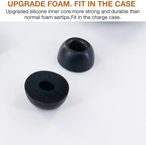 Ultimate Comfort Memory Foam Eartips for Soundcore P40 i & DENON Per L/Denon Per L Pro – Enhanced Noise Isolation & Superior Fit for Immersive Audio Experience
