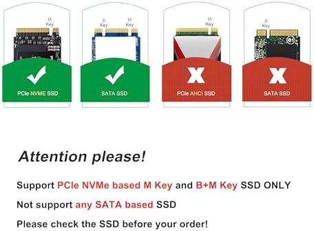 Ultra-Fast NVMe to USB Adapter – M.2 SSD Portable Converter with 10 Gbps USB 3.1 Gen 2 Speed, PCIe M Key Hard Drive Reader, Hot Swap Compatibility for Windows & mac OS, Lightweight Design for Effortless Data Management on the Go